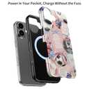 LUMARKE for iPhone 16 Plus Case, Cute Preppy Floral Cover for Women
