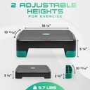 Yes4All Aerobic Exercise Step Platform, Exercise Stepper with Risers for Cardio and Strength Training, Workout Stepper for Home Gym
