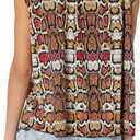 Star Vixen Women's Sleeveless Peasant Top with Tie Neck (S)