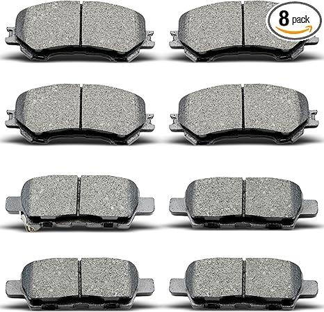 D1415 D1737 4pcs Front Rear Ceramic Brake Pads Sets Fit For 2014 2015 2016 2017 2018 2019 For Nissan Rogue,2017 2018 2019 For Nissan Rogue Sport