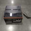 9-in-1 Bluetooth Record Player with Speakers, 3-Speed Turntable, AM/FM Radio, CD & Cassette Player, USB/SD Playback, Remote Control, Vintage Vinyl Player for Home (Dark Brown-2)