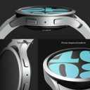 Ringke Bezel Styling [Stylish Stainless Steel Frame] Compatible with Samsung Galaxy Watch 6 Case (44mm), Anti Scratch Protector Adhesive Lightweight Cover Accessory - 44-04 (ST) Silver