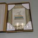 RIVERVALLA 5x7 Picture Frames Retro Antique Picture Frames with Green Gold Edge Line 5 by 7 Vintage Photo Frame Wall Hang Desktop Display Christmas Birthday Gifts for Women Mom Grandma