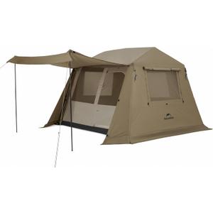 Naturehike Village Lite Camping Tent, 60S Easy Setup Instant Tents for Camping, Double Layer 4/8 Person Tent with with Full Rainfly