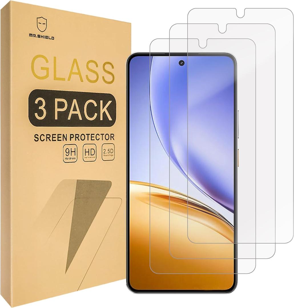 Mr.Shield Screen Protector compatible with Realme 14 5G [Tempered Glass] [3-PACK] [Japan Glass with 9H Hardness]