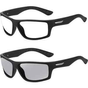 Wraparound full lens Safety Glasses with Readers photochromic Sport Magnifying Safety Reading Goggles for Men Women