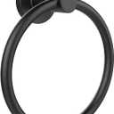 SetSail Towel Holder for Bathroom Wall Matte Black Towel Ring Stainless Steel Hand Towel Holder Heavy Duty Towel Hanger for Bath, Kitchen (1 pack)
