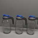 3 Pack 64oz Glass Mason Jar Pitchers with Airtight Lids - Sun Tea & Cold Brew Pitchers, Ideal for Lemonade, Coffee, Flavored Water