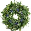 HomeKaren Wreaths for Front Door 22", Door Spring Wreath with Eucalyptus Olive Boxwood Leaves, Greenery Wreath Door Decoration for Spring Summer All Season Home and Outdoor
