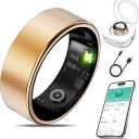 Smart Health Ring for Women Men Fitness Tracker with Heart Rate, Blood Oxygen, Blood Pressure, Sleep Monitoring, Step Counting, IP68 Waterproof for iOS and Android, No APP Fee, Rose Gold 8