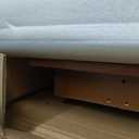 Solid Wood Desk with Drawers - 47.2 Inch Mid Century Modern Desks, Writing Desk with Storage Shelf, Home Office Desks for Bedroom & Home, Walnut Color