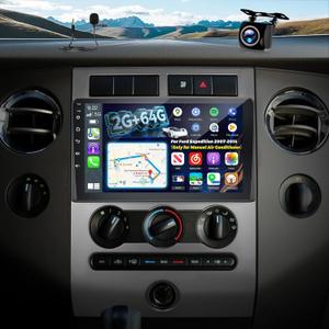 2G+64G Radio for Ford Expedition 2007-2017 (for Manual A/C), Android Touch Screen Car Stereo, Carplay/Android Auto/EQ Audio/SWC