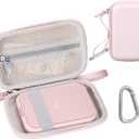 Hard Case for Canon Ivy 2 Mini Photo Printer, Carrying Case for Canon Printer Mini IVY CLIQ+ / CLIQ/CLIQ 2/ +2 Instant Camera, Mesh Pocket fits Paper Cable, Rose Gold(Box Only) (Rose Gold)
