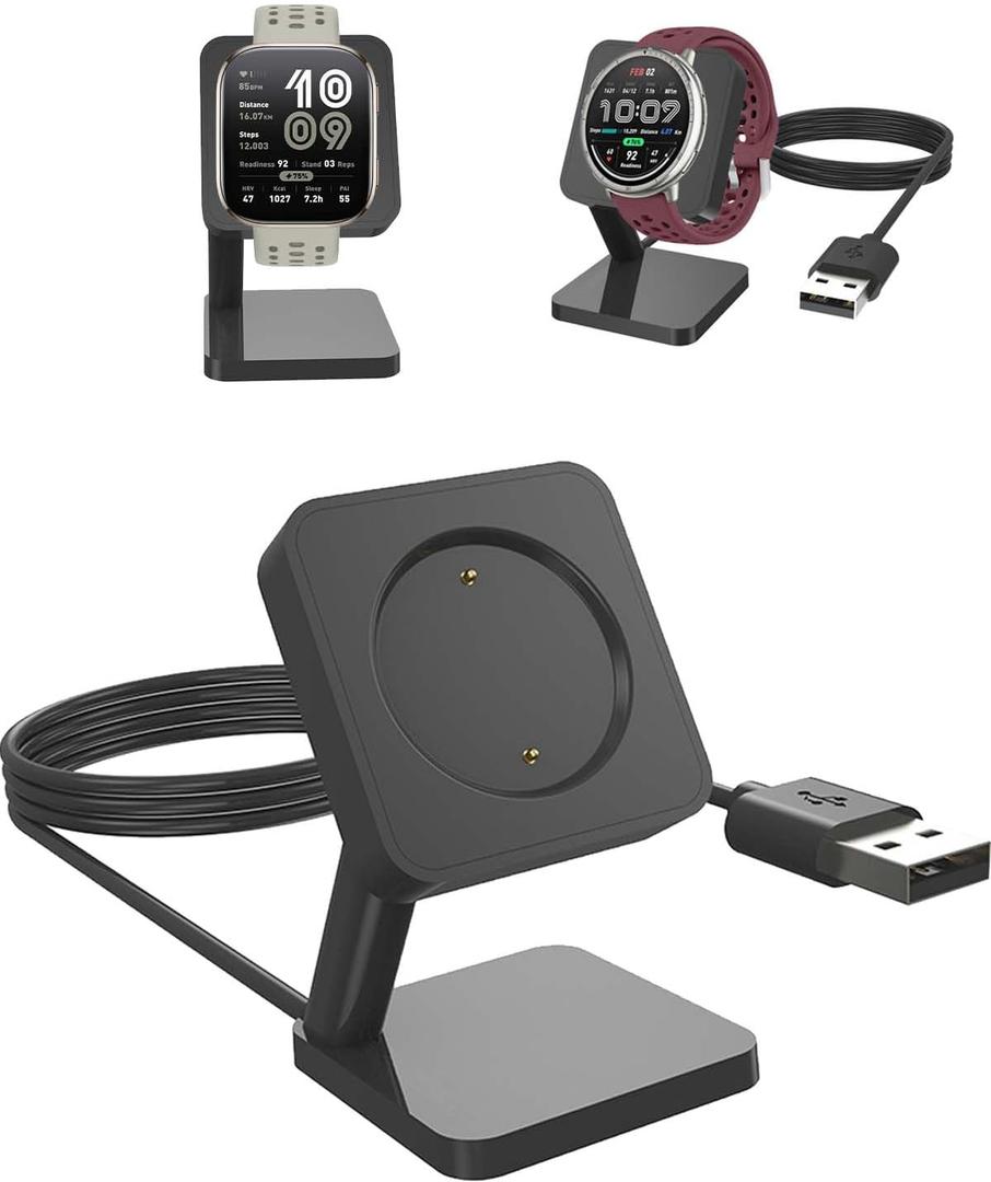 Charger Stand Dock for Amazfit Bip 6 / Amazfit Active 2,Magnetic Fast Safe Charging Stand,Replacement Charging Dock for Amazfit Active 2 / Amazfit Bip 6 Smart Watch