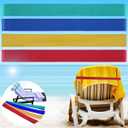 Beach Towel Bands (4 Pack), Beach Chair, Pool Chairs & Cruise Ship Essentials, Windproof Towel Clips (4 Mix)