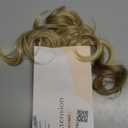 CJL HAIR 14" Short Ponytail Hair Extension Wrap Around Pony Tail Wavy Synthetic Fake Hairpiece for Women Dirty Blonde