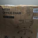 Fizzin Ergonomic Office Chair, 400 LBS Computer Chairs with Adjustable Lumbar Support, Breathable Mesh Desk Chair Ergonomic with Thickened Cushion, Comfy Home Office Desk Chair (Black), Medium