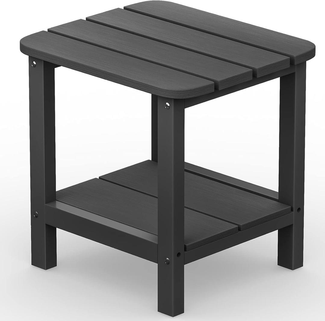 SERWALL Adirondack Table Outdoor Side Table- Gray (HIPS-1 pack, Grey)