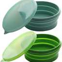 ME.FAN Silicone Collapsible Bowls - Silicone Folding Travel Bowl with Lids - Expandable Food Storage Containers Set - Portable, [27oz]