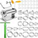 Polymer Clay Roller Set - Clay Press Machine with Clay Extruder Tool Kit, Clay Earring Cutters Set Stainless Steel Non-Stick Polymer Clay Tools and Supplies for Art Craft Modeling Clay Fondant