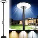102-Inch Outdoor Solar Lamp Post with Motion Sensor Security, Remote Control Dusk-to-Dawn LED Street Light, IP65 Waterproof Adjustable Metal Pole for Yard, Garden, Pathway & Pool