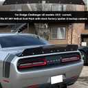 Rear Wickerbill Spoiler for Dodge Challenger 2015-2024 SRT RT Hellcat Scat Pack with Backup Camera, 2 Pieces Add-on Type Wicker Bill Spoiler with RivNut Tool