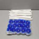 15 Pcs 18.5 Inch Toilet Bowl Cleaner Brush Bathroom Long Plastic Handled Cleaning Scrubber with Hook Hole Without Holder for Household Cleaning (Blue, White)