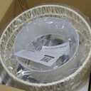 Arc Floor Lamp for Living Room, Stylish Rattan Boho Floor Lamp with 3 Color Temperature Dimmable LED Bulb, Farmhouse Tall Lamp, Arched Standing Lamp for Office Bedroom Living Room Corner (Beige)