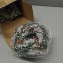 18 Pcs 8" Mini Christmas Wreaths for Kitchen Cabinet Small Christmas Candle Rings Wreaths, Front Door Pillars/Home Table Centerpieces Hanging Garlands, for Windows/Wedding Decor (No Red Ribbon)