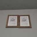 Califortree Rustic Brown 5x7 Picture Frame - Display Photos 4x6 with Mat or 5x7 Without Mat - HD Glass Inside, Wall and Tabletop - Set of 2