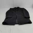 WULFUL Men Wool Trench Coat Slim Fit Winter Coat (Medium, Black)