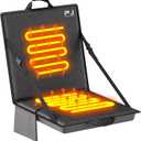 Stadium Heated Seat with Backrest and Thickened Sponge Cushion, Ultra-Portable Bleacher Seat, Foldable Stadium Chair, 3-Level Heating