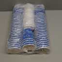 Jingmore 48 Pcs Snowflake Paper Coffee Cups 12 Oz Winter Disposable Extra Thick Insulated Beverage Cups with Leak Proof Lids for Wonderland Winter Christmas Party (Blue)