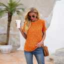 Halloween Ghost Shirt for Women Funny Spooky Season T Shirts Vintage Ghost Short Sleeve Tops (L)