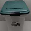 IRIS USA Remington WeatherPro Airtight Dog Food Storage Container, Up to 42 lbs, Attachable Wheels, For Dog Cat Bird and Other Pet Food Storage Bin, Keep Fresh, Translucent Body, Green