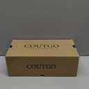 Coutgo Womens Low Kitten Heels Sandals Strappy Pointed Open Toe One Strap Metal Summer Dress Shoes, size 10