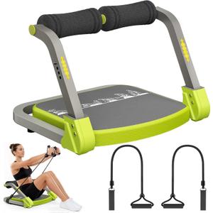 Ab Machine Ab Trainer - Sit Up Exercise Equipment& Core Machine, 4 Level Adjustable Resistance, Foldable Ab Crunch Machine for Home Gym Stomach Workouts