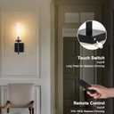 Wireless Wall Sconces with Remote Control, Battery Operated Wall Sconce Set of 2, Black & Gold Rechargeable Dimmable Wall Light for Bedroom Living room Bathroom Hallway Entryway Stairwell, 3000K