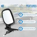 Left Driver Side Mirror Compatible With 2009 2010 2011 2012 2013 Toyota Corolla With Power Glass Manual Folding Heated Black Replace#8790902A81(5Pins）