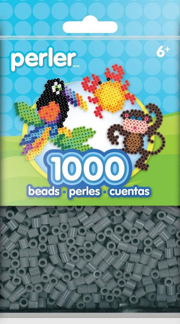 Perler PBB80-19-207 Charcoal Perler Bead Bag, Pack of 1000