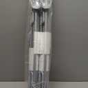 Cumbor 2-Pack Retractable Baby Gates for Stairs, 55" Wide Soft Mesh Pet Gate for Dogs with One Hand Opening, 34" Tall Toddler Gate with Top Lock for Bedroom, Doorways, Indoor/Outdoor, Gray