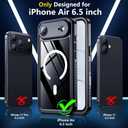 SPIDERCASE Magnetic for iPhone Air Case Waterproof, Built-in Lens & Screen Protector,[IP68 Underwater][15FT Military Shockproof] [Dustproof] Full Body Protection Cover for iPhone 17 Air 6.5,Black