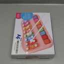 Baby Piano Xylophone Toy for Toddlers Age 1-3, Montessori Musical Toy Double Sided Cards Pink Educational Gift for 1+ Year Old Girl, Safe 3 in 1 Music Toy 8 Colorful Keys for Early Learning