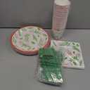 Sustainable Greetings Juvale 144 Piece Christmas Party Plates, Napkins, Cups, Cutlery with Holly Berry and Leaves Design (Serves 24) - Paper Plates - Christma Napkin