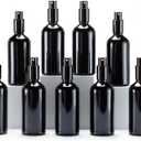YIZHAO Black Glass Spray Bottles 4oz, with Small Fine Mist Spray, Metal Cap, Refillable for Essential Oil,Travel,Cleaning,Perfume,Aromatherapy,Makeup  9 Pcs