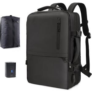 Vacuum Seal Backpack for Travel with Pump, 60L Expandable Backpack with Detachable Vacuum Compression Bag Waterproof Carry On Large Travel Bag for Airline Laptop Backpack