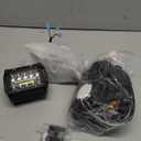 NAOEVO 4 Inch LED Pod Lights, Spot Flood LED Fog/Driving/Off Road Lights with 2 Leads Wiring Harness, Cube Pods for Truck Boat ATV UTV, 2 Pcs (White/Amber/White&Amber)