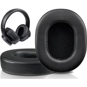 SOULWIT Replacement Earpads for Picun B8 Bluetooth Headphones, Ear Pads Cushions with Soft Protein Leather, Noise Isolation Foam - Black