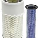 Anxingo 1043327M91 Inner and Outer Air Filter Set, Replacement for Massey Ferguson Tractor 20C 230 235 245, Replaces 3438717M1 1024947M91 1043326M91 1088215M91 3438718M1 70243163