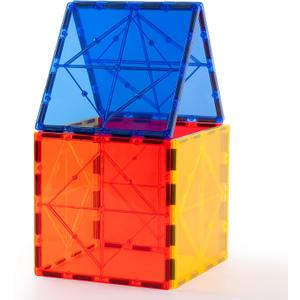 Gemmicc 8 PCS Large Magnetic Tiles,Jumbo Magnet Base Plates,STEM Magnetic Building Blocks for Kids Boys Girls